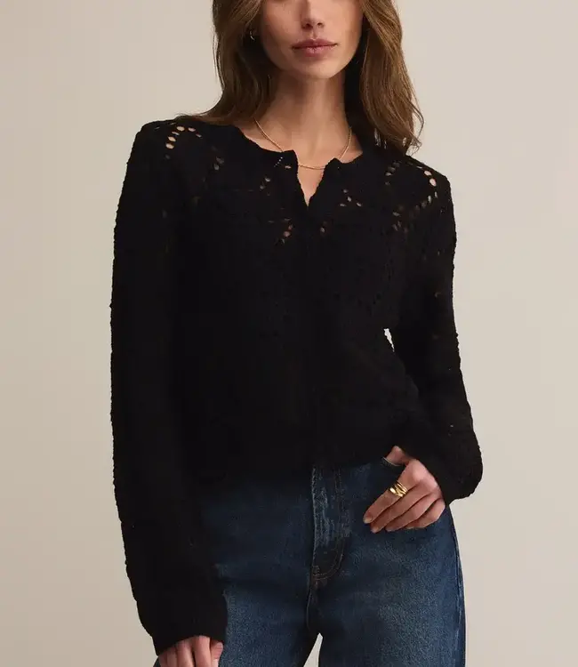 ZSupply Rosalyn Sweater Cardigan, Black