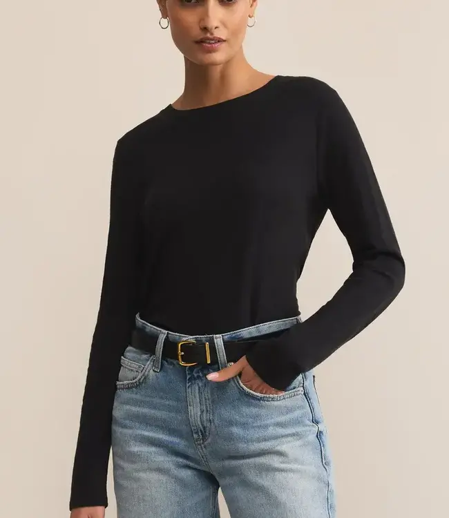 ZSupply Modern LS  Slub Tee, Black