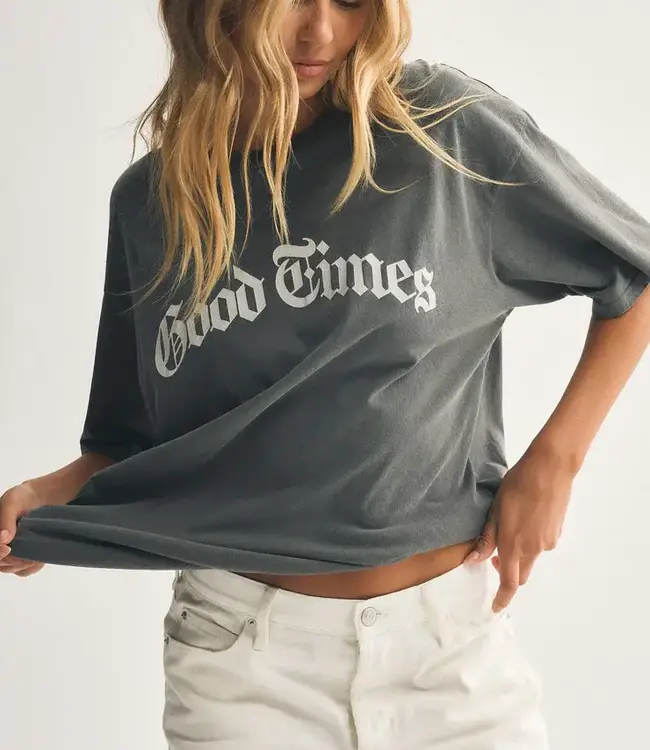 ZSupply Good Times City Tee, Charcoal Moon