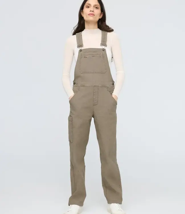 Du/er Stretch Canvas Overall, Teak