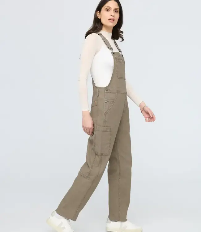Du/er Stretch Canvas Overall, Teak