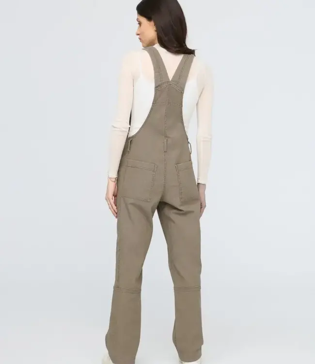 Du/er Stretch Canvas Overall, Teak