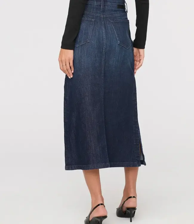 Du/er Performance Denim Skirt, Dark Stone