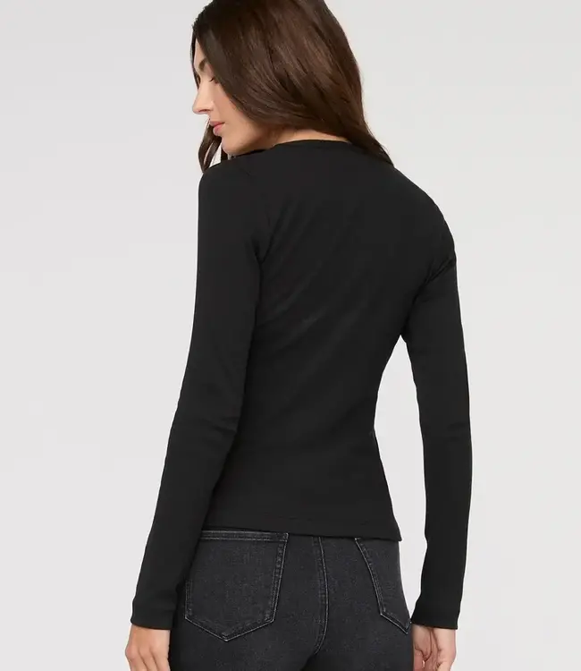 Du/er Ribbed Pima  Button Down, Black