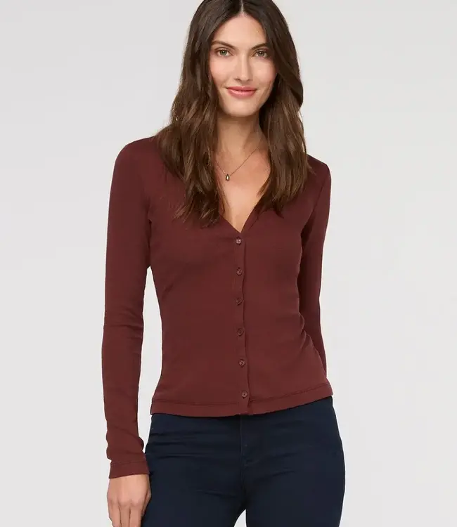 Du/er Ribbed Pima  Button Down, Rich Maroon