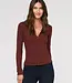 Du/er Ribbed Pima  Button Down, Rich Maroon