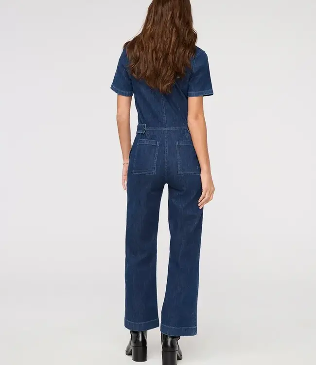 Du/er Denim Jumpsuit, Dark Stone