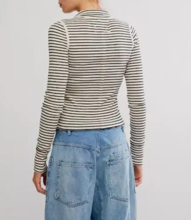 Free People Lake Stripe Henley, Tea Combo
