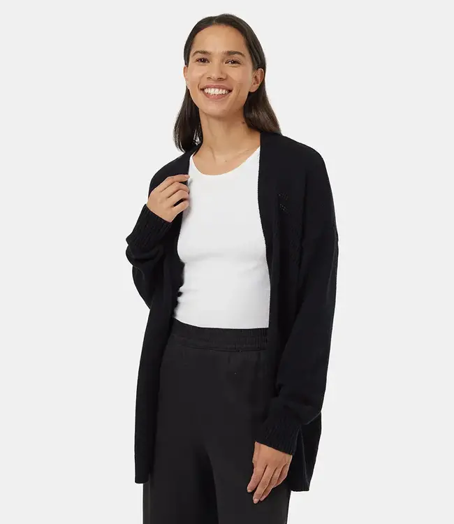 Tentree Prairies Cardigan, Meteorite Black