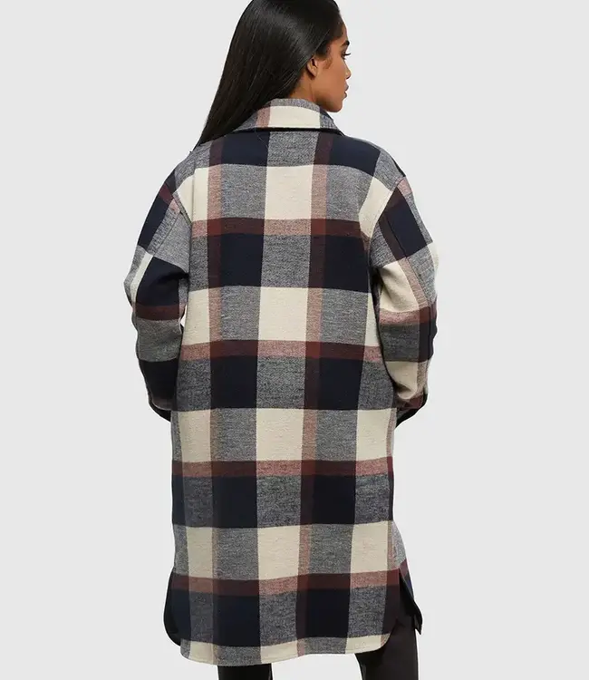 Tentree Livingston Jacket, Midnight Blue/Cabin Plaid