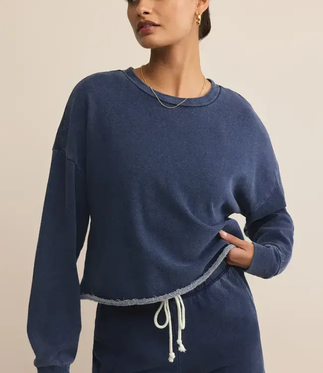 ZSupply Circuit Denim Sweatshirt, Indigo