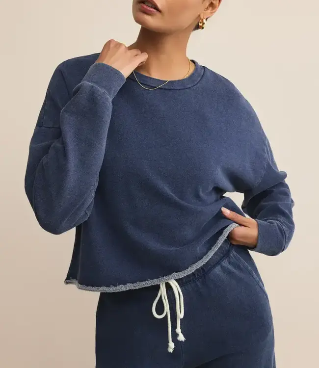 ZSupply Circuit Denim Sweatshirt, Indigo