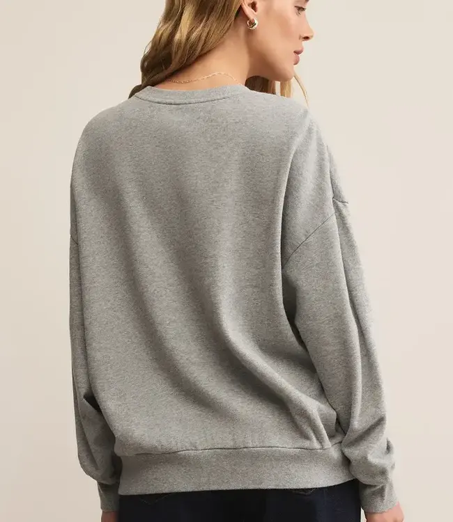 ZSupply Champs Sunday Sweatshirt, Classic Heather Grey