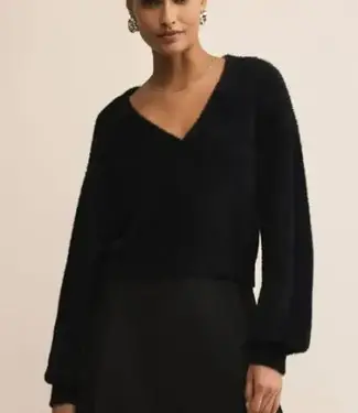 ZSupply Sadira Fluffy Cardigan, Black