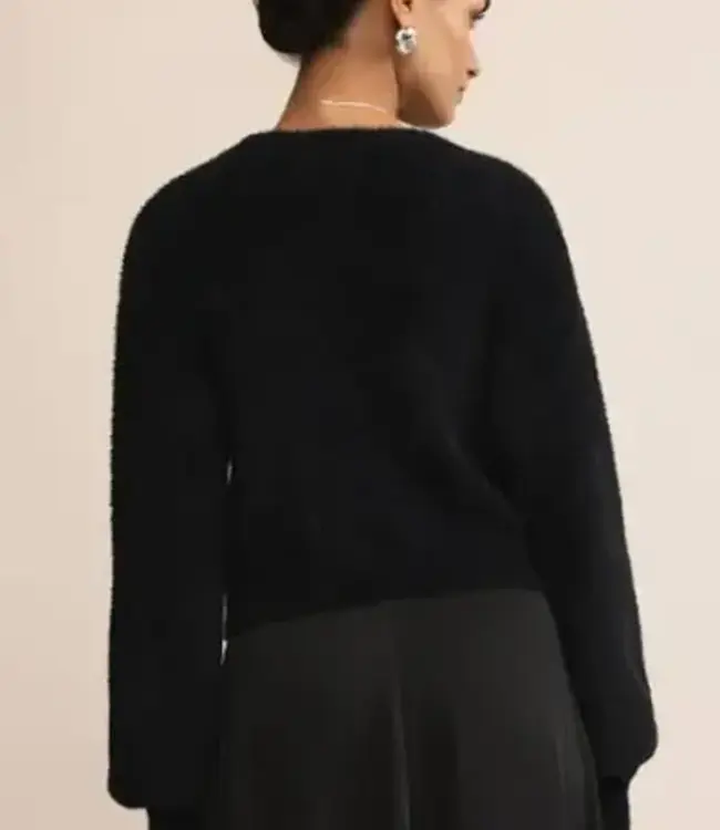 ZSupply Sadira Fluffy Cardigan, Black