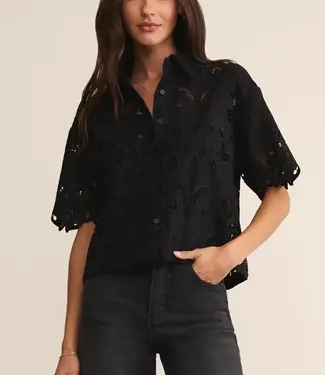 ZSupply Midnight Lace Top, Black