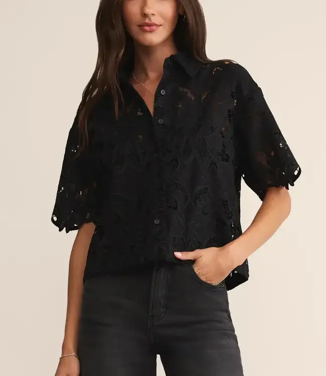 ZSupply Midnight Lace Top, Black