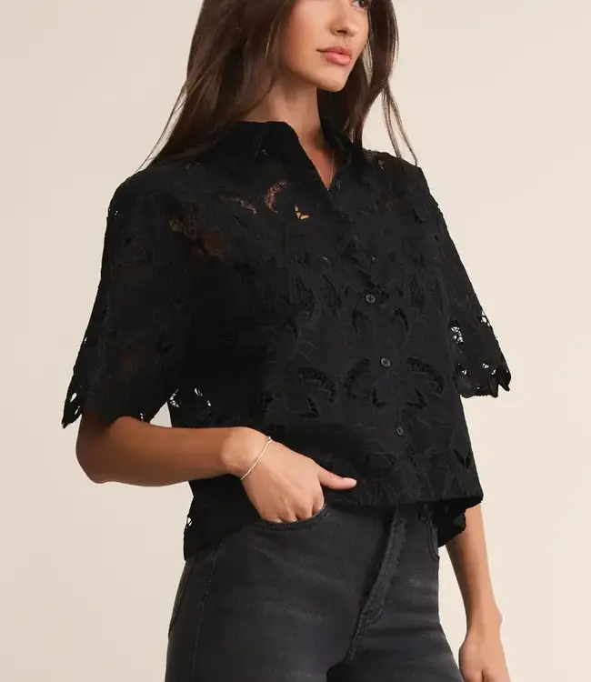 ZSupply Midnight Lace Top, Black