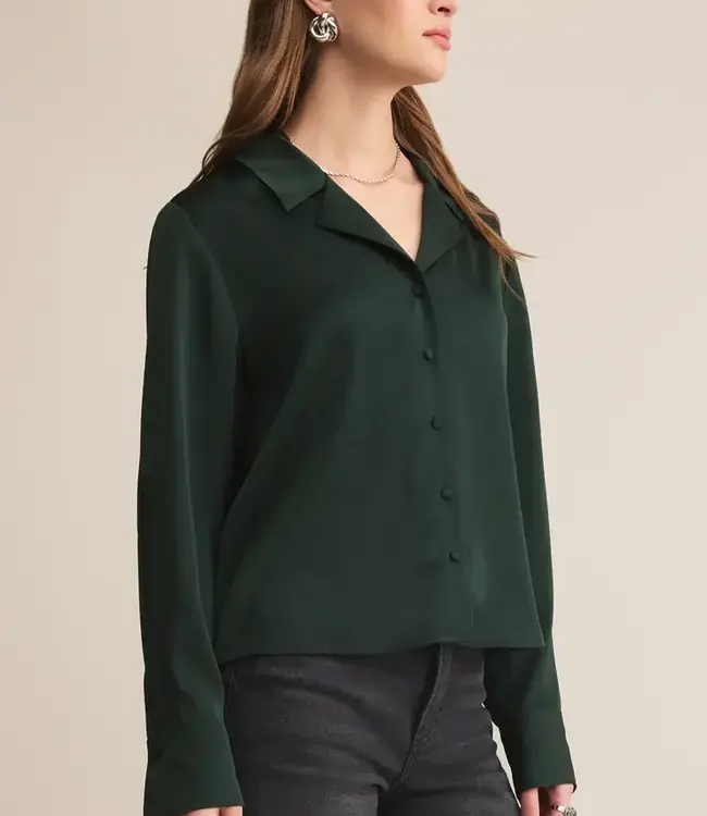 ZSupply Ana Satin Top, Garland Green