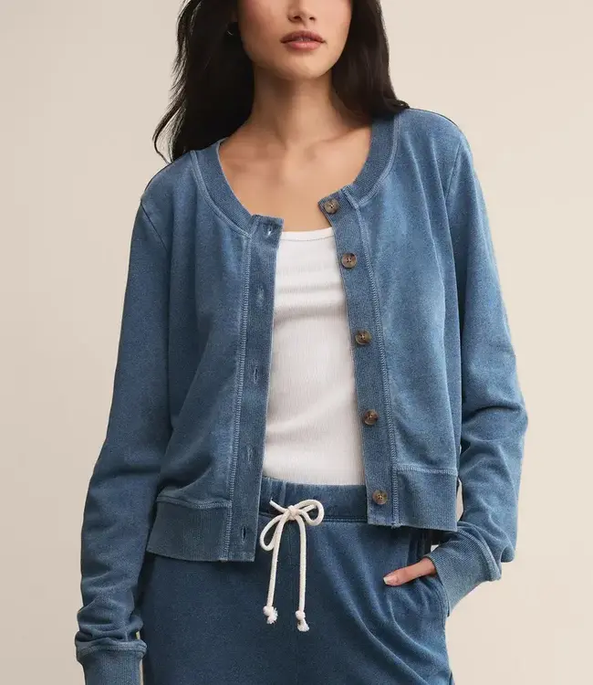 ZSupply Daily Knit Denim Cardigan, Vintage Indigo