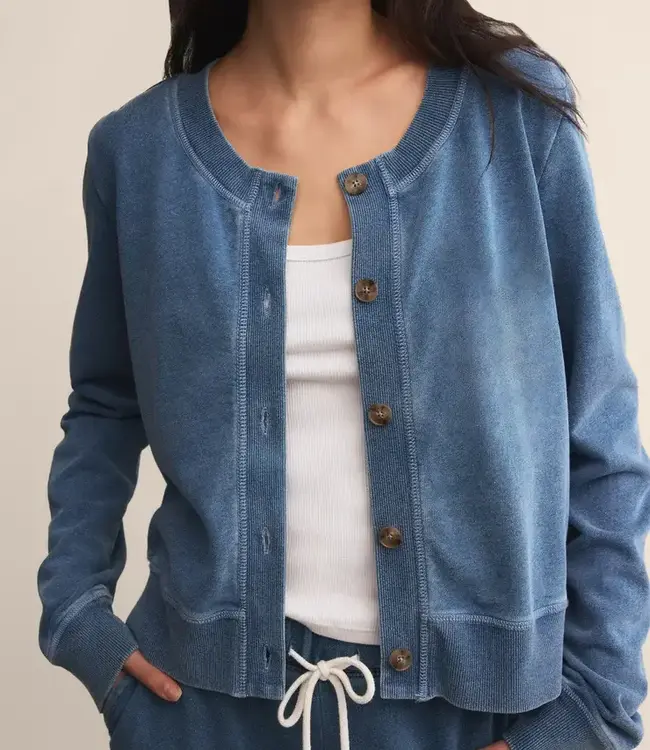 ZSupply Daily Knit Denim Cardigan, Vintage Indigo