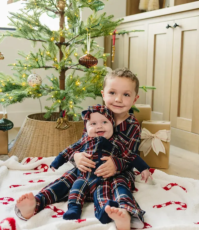 Bamboo Zipper, Christmas Plaid