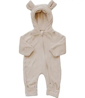 Mebie Baby Fleece Bear Hooded Zipper