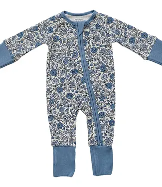 Pointelle Zipper, Bluebell