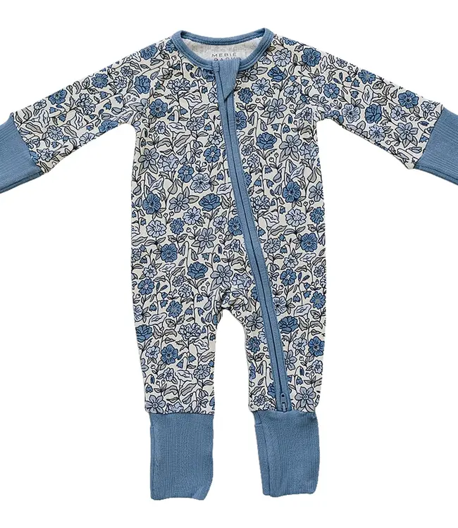 Pointelle Zipper, Bluebell