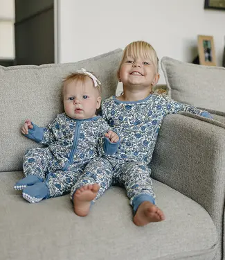 Mebie Baby Pointelle Zipper, Bluebell