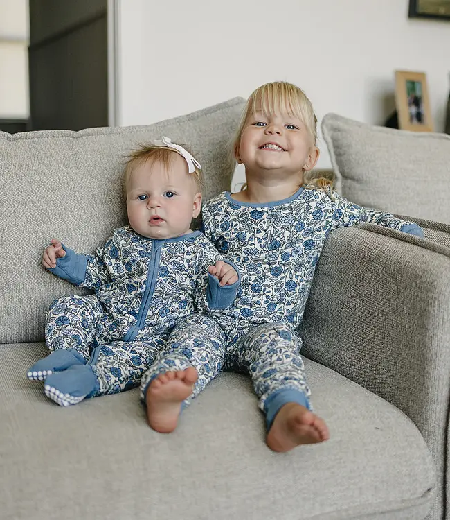 Pointelle Zipper, Bluebell