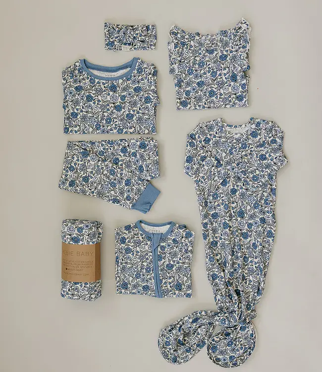 Pointelle Zipper, Bluebell