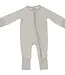 Mebie Baby Ribbed Bamboo Zipper, Taupe Stripe