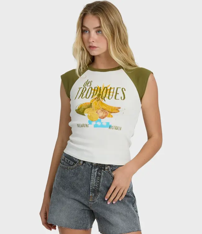 Billabong Des Tropic SS Raglan, Olive