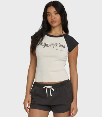 Billabong Des Tropic SS Raglan, White Cap