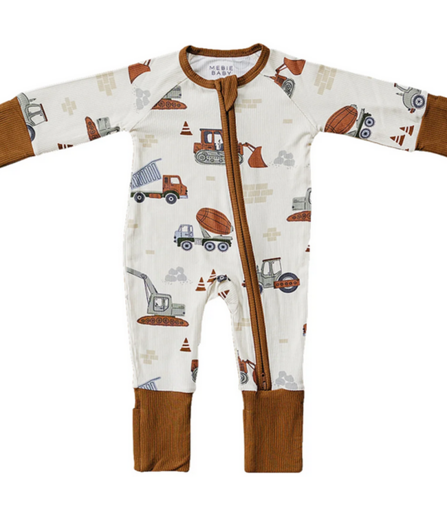 Mebie Baby Construction Trucks Zipper