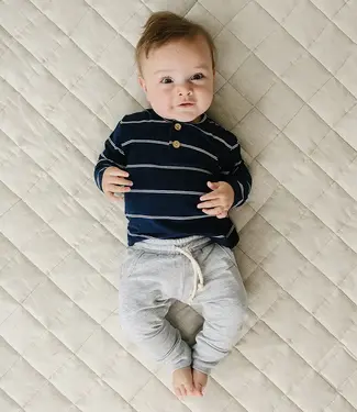 Mebie Baby Long Sleeve Tee, Navy Stripe