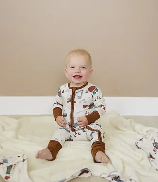 Mebie Baby Construction Trucks Zipper