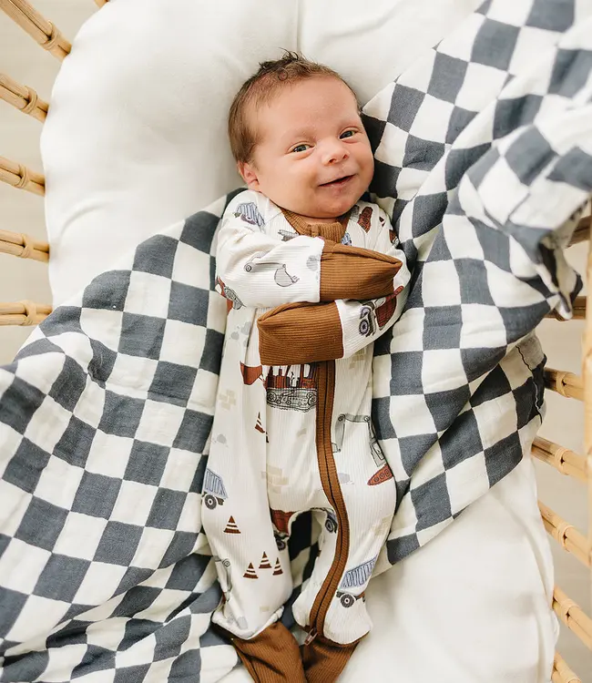 Mebie Baby Construction Trucks Zipper