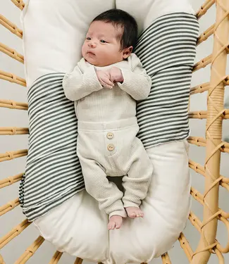 Mebie Baby Bodysuit Waffle Set, Heather Grey