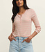 ZSupply Ferris Henley Striped Top, Washed Pink