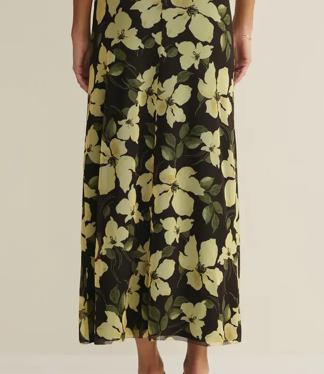 ZSupply Eda Ren Floral Mesh Midi Skirt, Sunnyside
