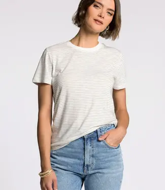 Thread & Supply Sarah Tee, Ivory/Green Tea