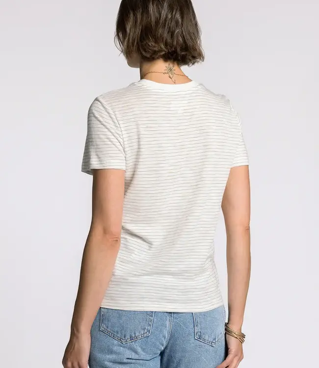 Thread & Supply Sarah Tee, Ivory/Green Tea