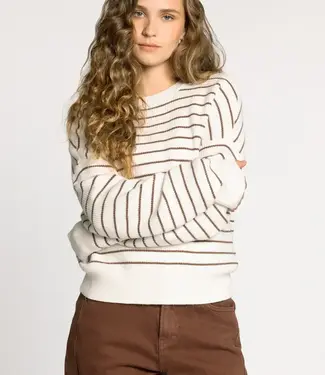 Thread & Supply Ely Sweater, Ivory/Brown