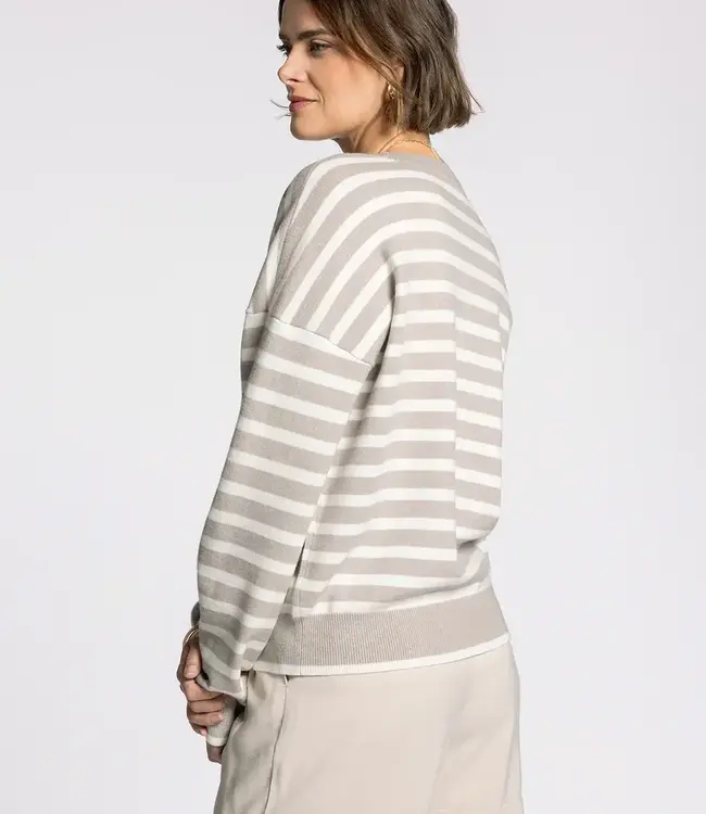 Thread & Supply Preston Sweater, Ivory/Taupe