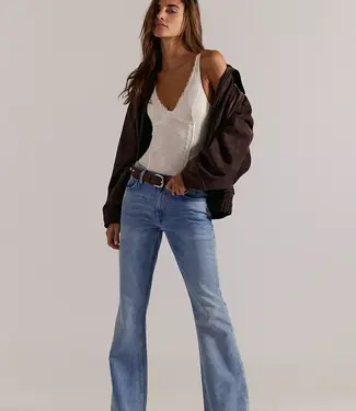 Free People West Coast Relaxed Flare Jeans, Dodger