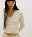 Free People Pretty In Pointelle Cardi, Ivory