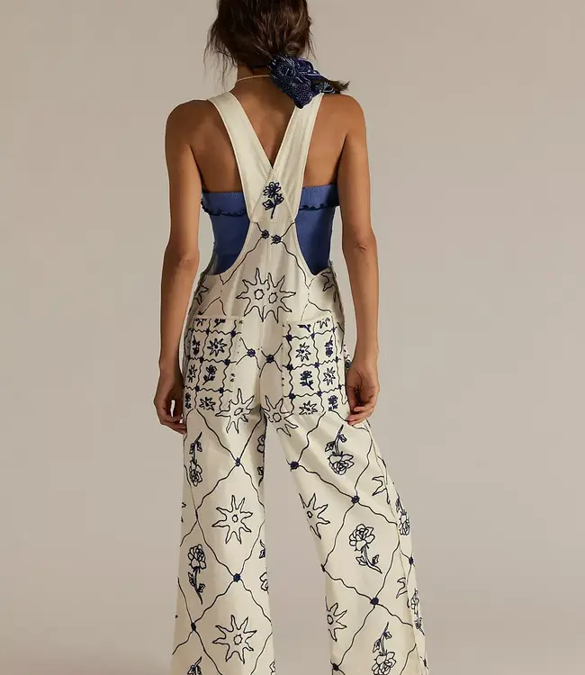 Free People Rising Sun Overalls, Solar Ecru