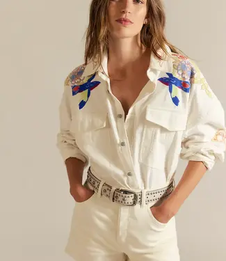 Free People Take Flight Shirt, Snow Bell Combo